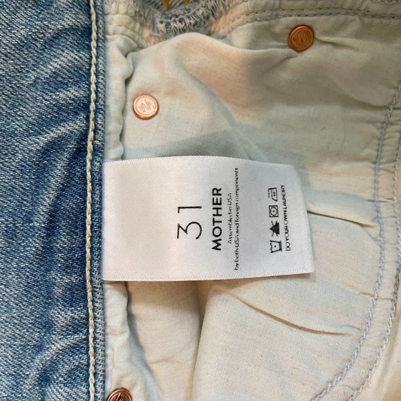 MOTHER Superior The Flirt Ankle Fray Jeans in "Thanks for Nothin" Wash size 31 - Picture 7 of 15